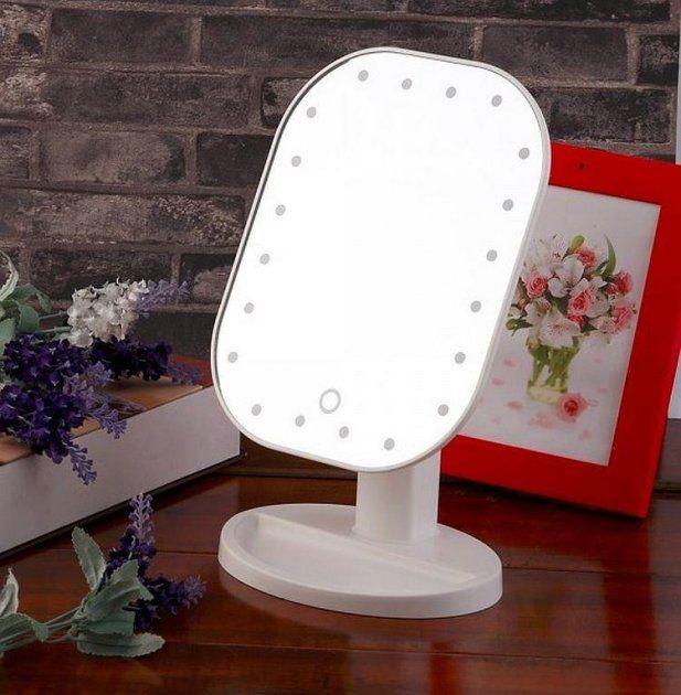 Зеркало для макияжа Cosmetie Mirror с LED подсветкой 20 лампочек (HH071) - фото 2