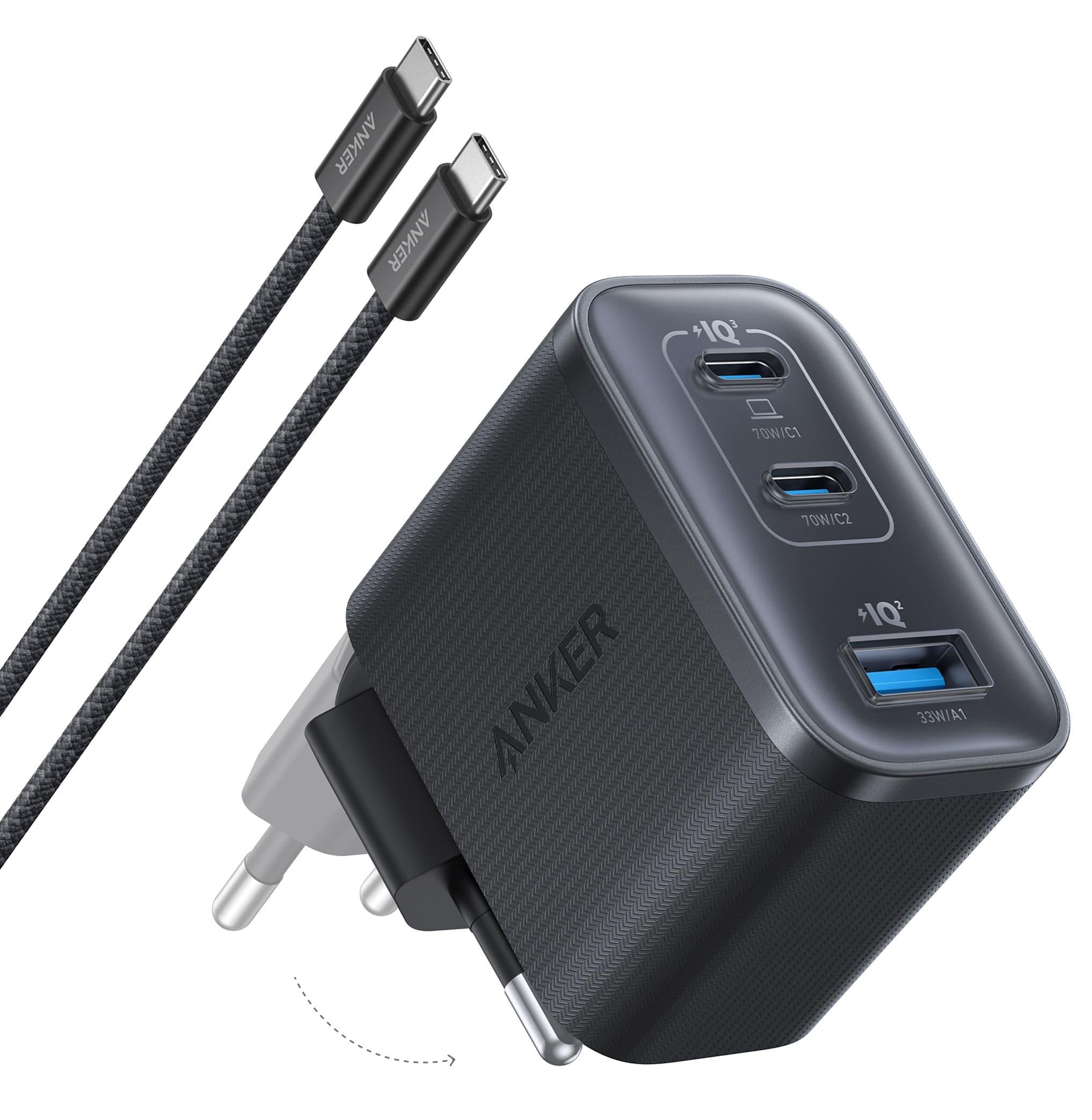 Зарядний пристрій ANKER Charger 70W 2xUSB-C PD & 1xUSB-A (UG-A121AL11)