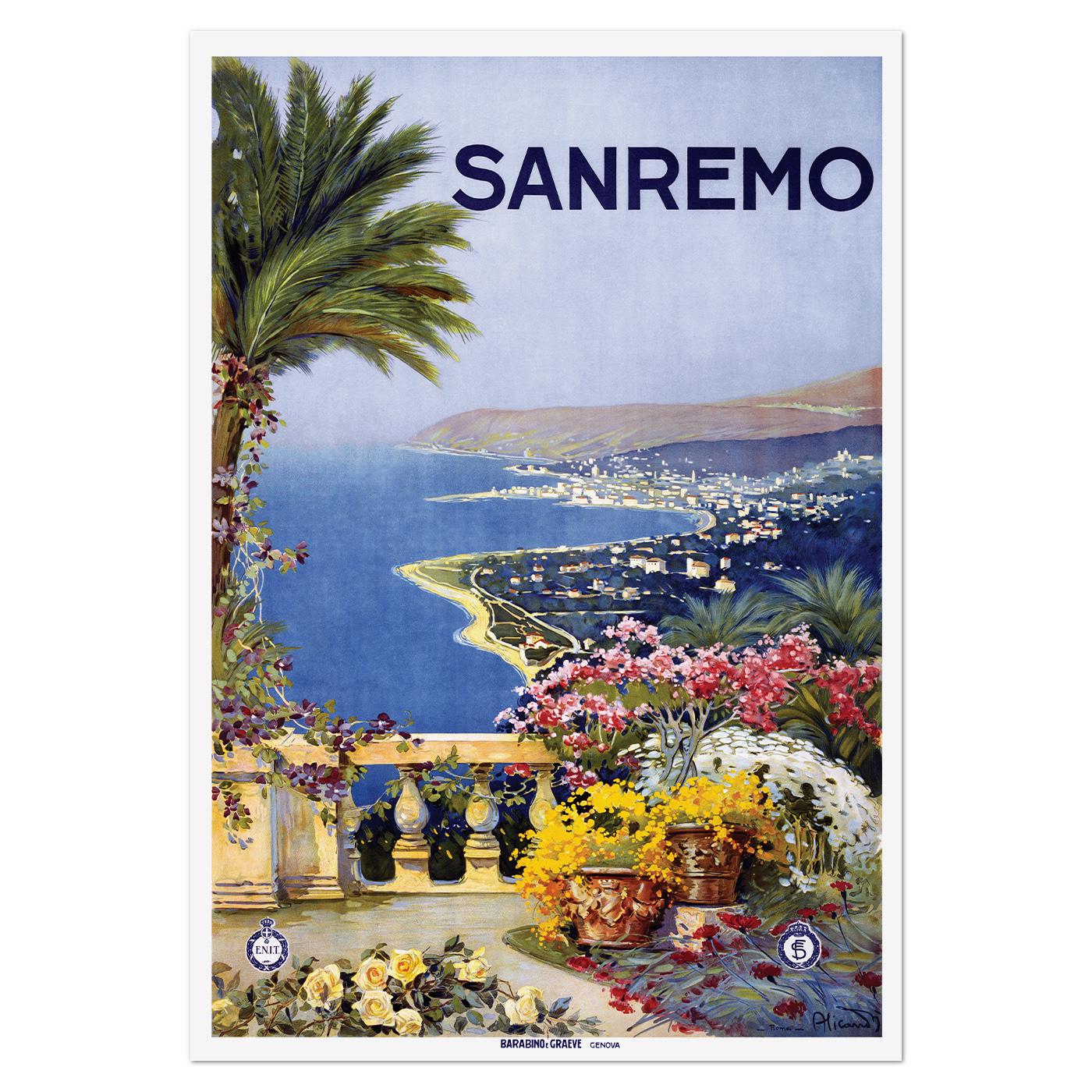 Плакат туристический Италия Сан-ремо 1920 58x84 см (0169) Плакат туристический Италия Сан-ремо 1920 58x84 см (0169)