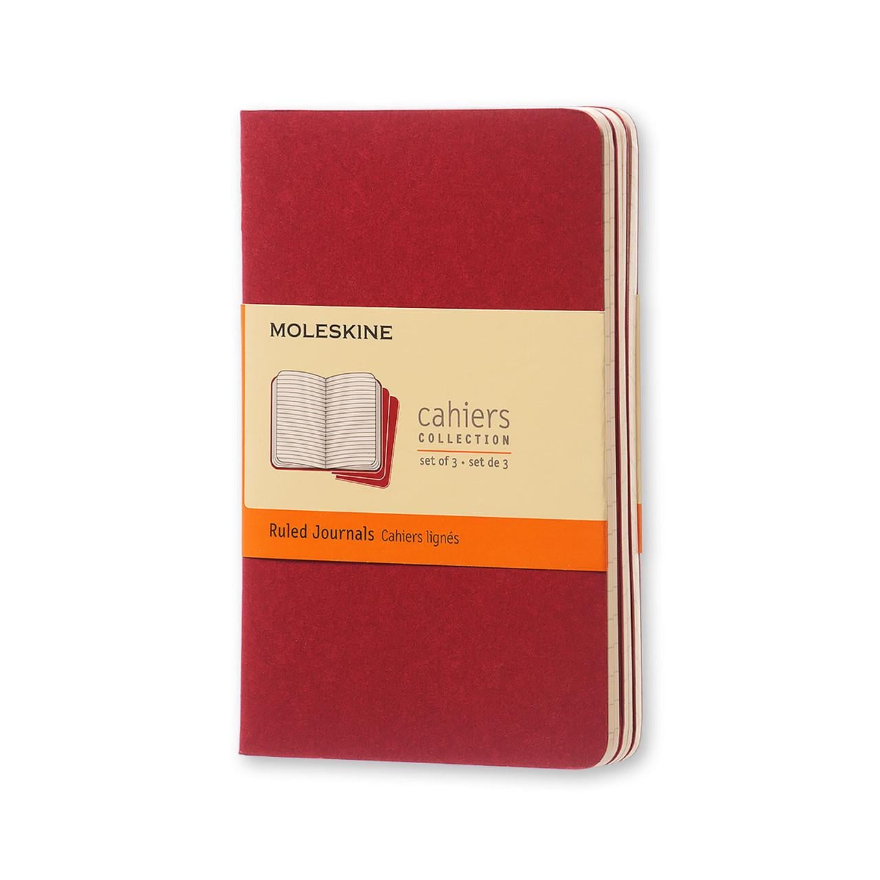 Блокнот Moleskine Cahier бордовый карманный 64 страницы линейка 9х14 см (9788862930956)