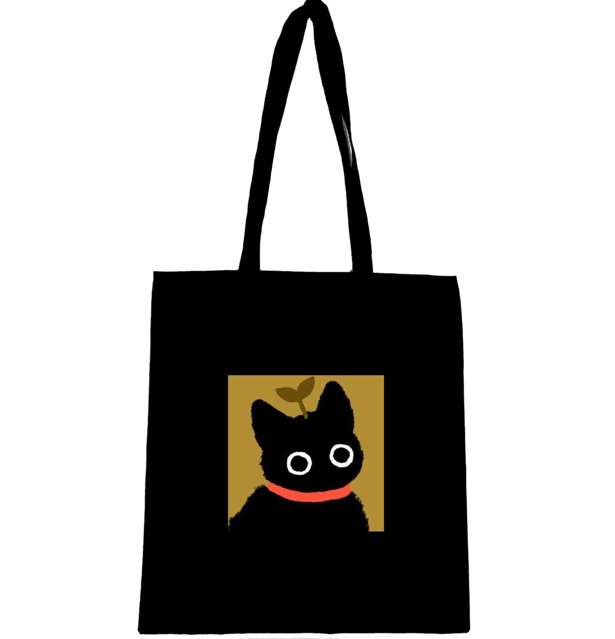 Еко-сумка з принтом Кіт (332)