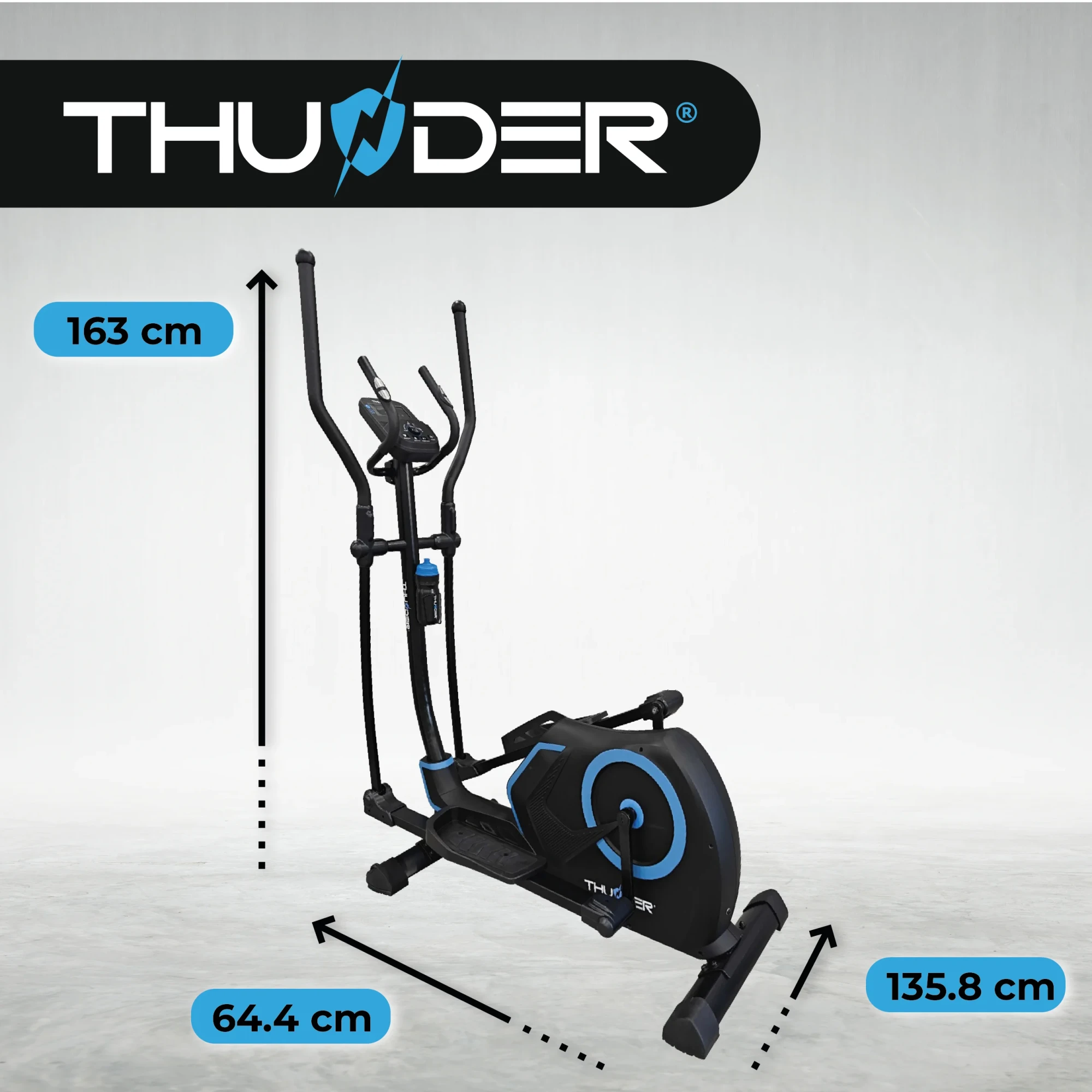 Орбитрек электромагнитный Thunder ZEPHYR Черно-синий (441465) - фото 3 Орбитрек электромагнитный Thunder ZEPHYR Черно-синий (441465) - фото 3