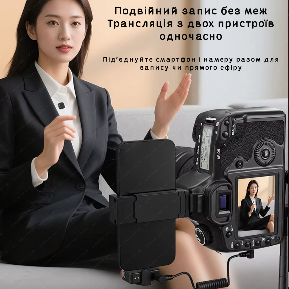 Микрофон беспроводной петличный Savetek M15 mini с шумопоглощением AI для телефона Type-C/Lightning и камеры (114640496) - фото 7