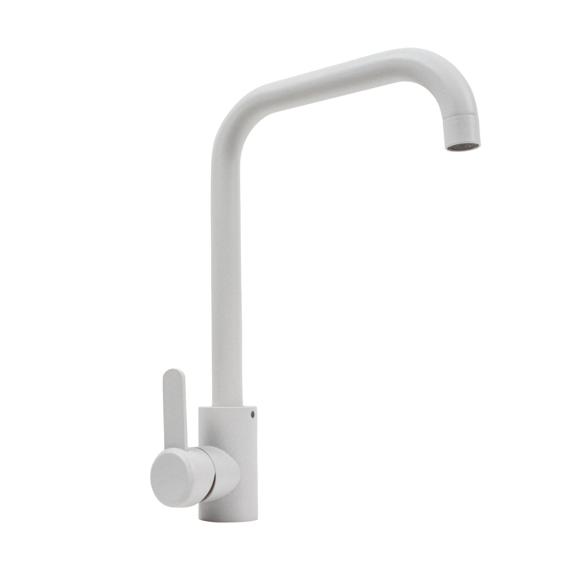 Смеситель кухонный Platinum KT 11 3008B-FH Белоснежный