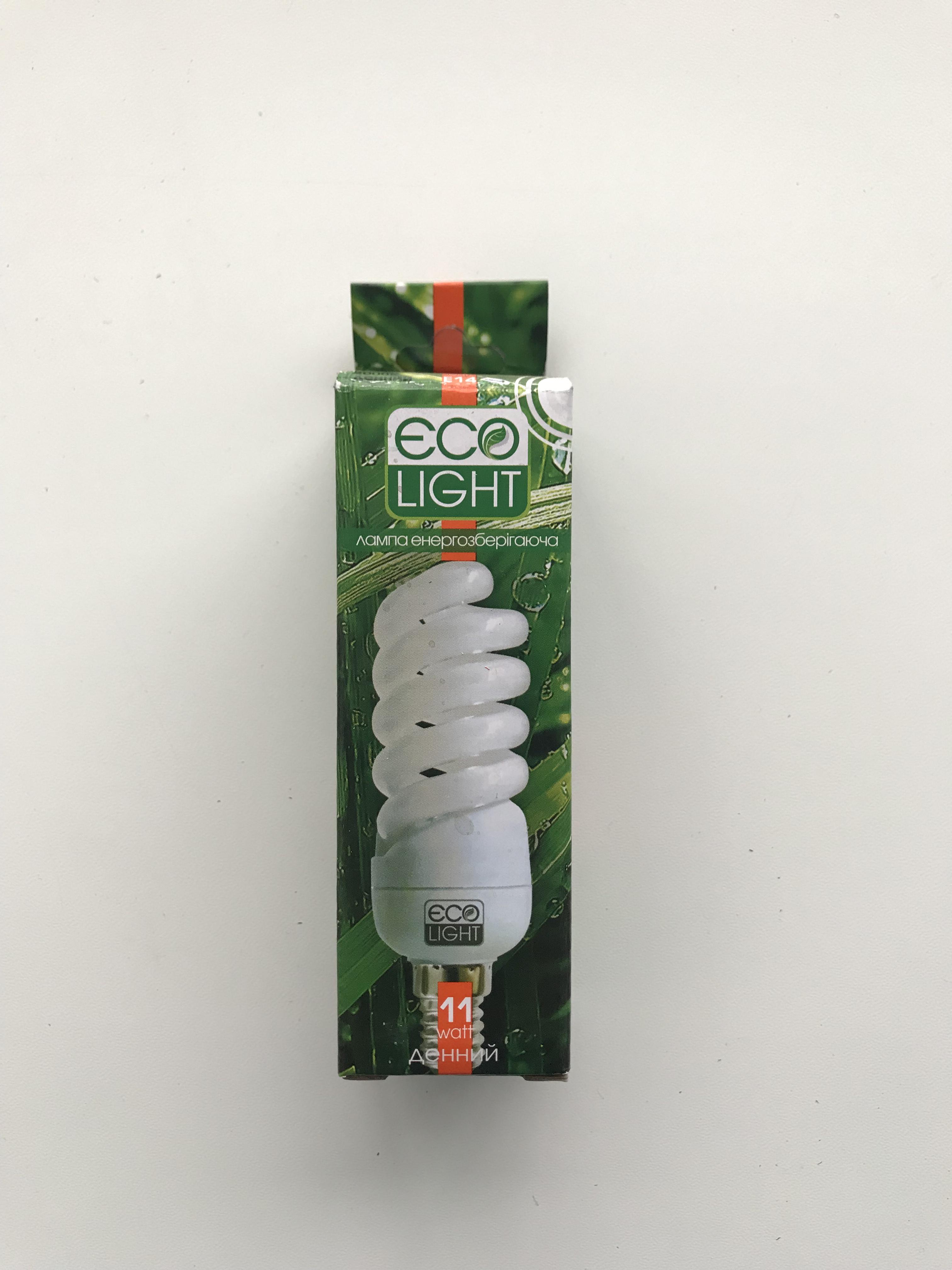 Лампа енергозберігаюча Eco Light 11 W 11 Вт E14 4000К нейтральне денне світло Білий - фото 2