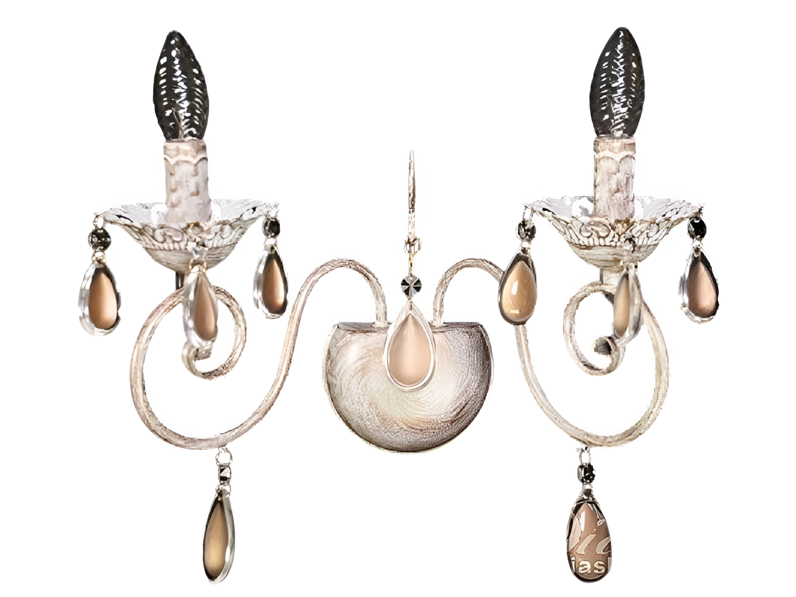 Бра на две лампы с изящным резным декором Белый патина (4804/2W) - фото 3 Бра на две лампы с изящным резным декором Белый патина (4804/2W) - фото 3