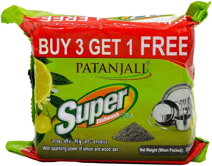 Мыло для мытья посуды Patanjali Ayurved Super 225 г 4 шт. (2208432712)