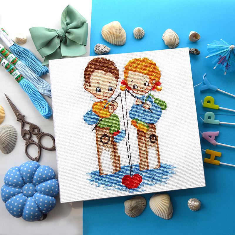 Набор для вышивки крестом Рыбаки (17)