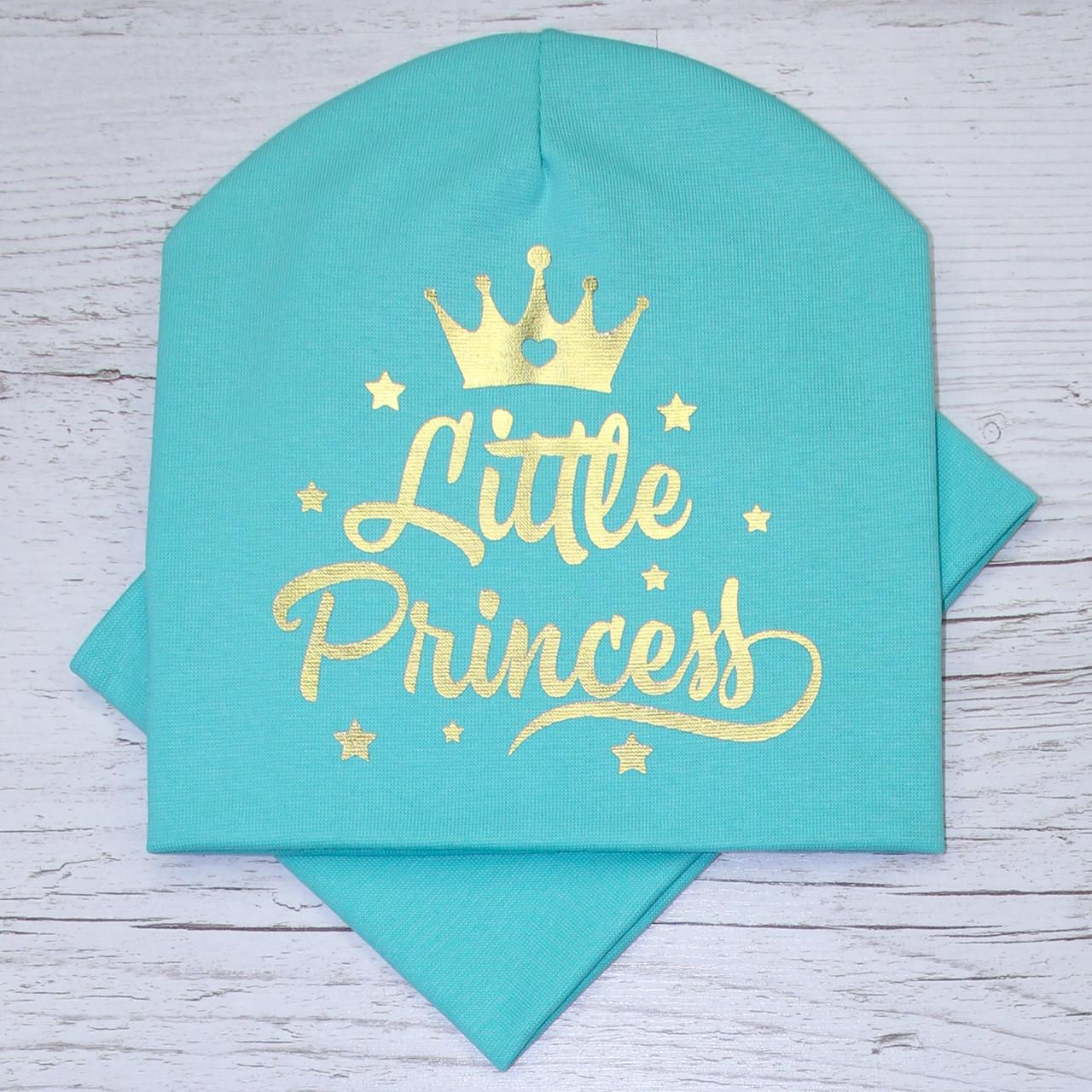 Детская шапка с хомутом Кahta р. 48-52 Бирюзовый (OC-336)