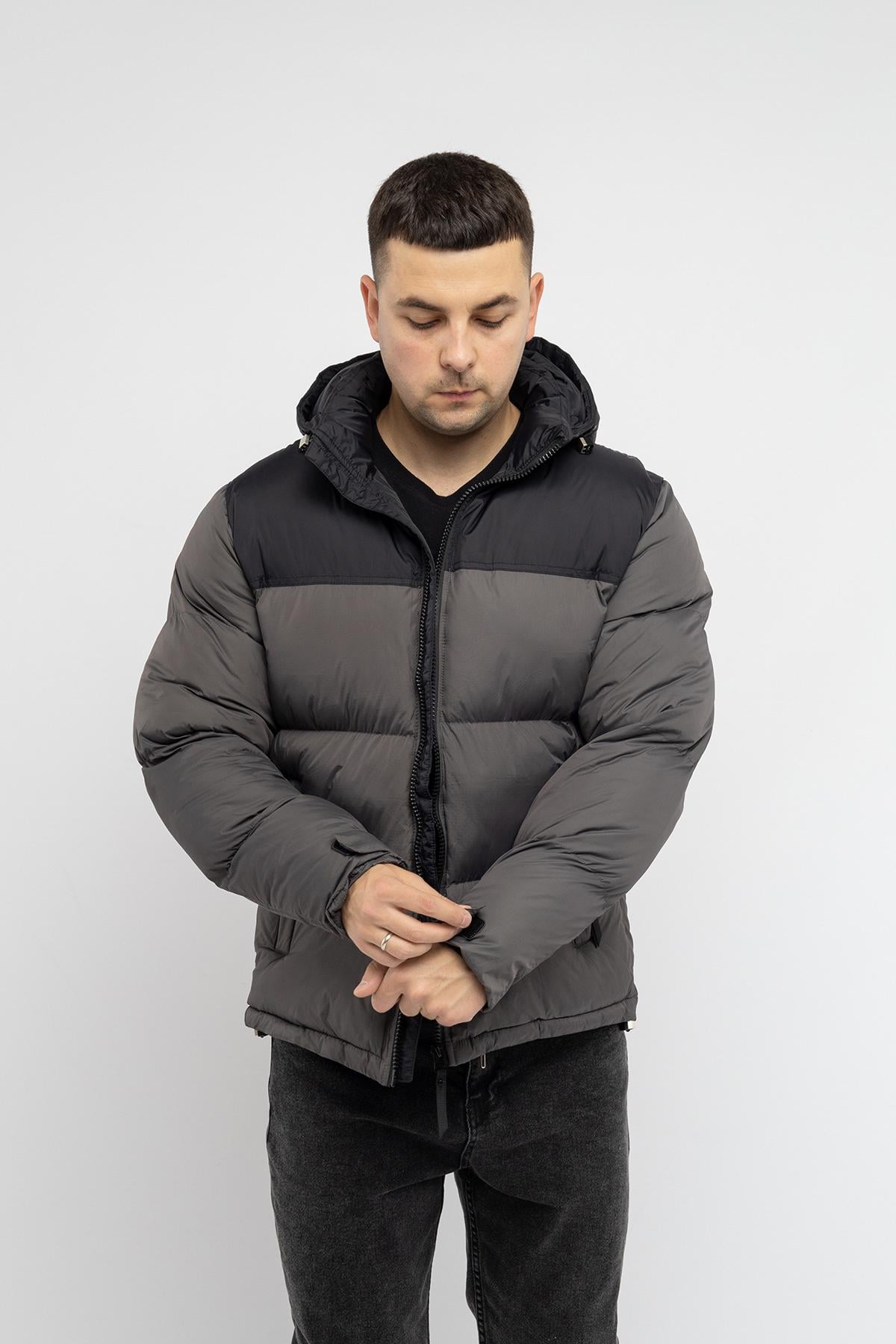 Куртка чоловіча ЦБ-00220363 р. 48 Сірий (28421937)
