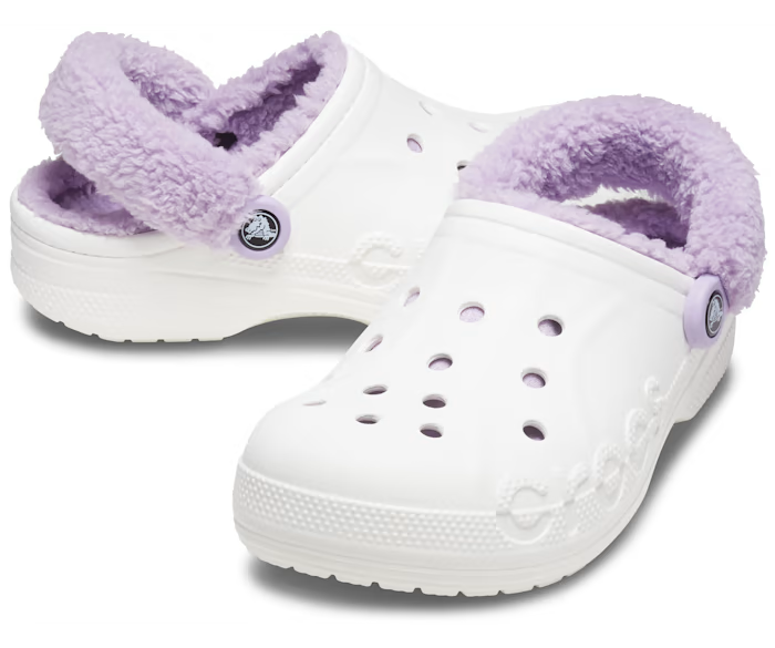 Сабо жіночі утеплені Crocs Baya Lined Fuzz Strap Clog р. 39-40 Білий (12652)