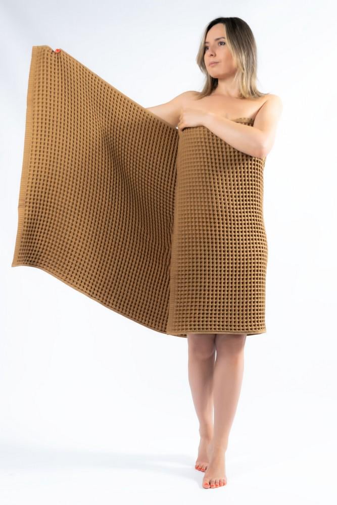 Полотенце для бани Waffle Towel 80х160 см Карамельный (20313530)