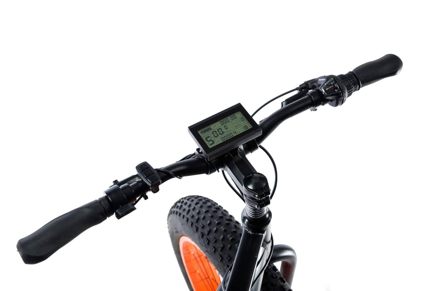 Электровелосипед фэтбайк Wendat c гидравлическими тормозами 26"/19" 48V 24Ah 1000W Черно-оранжевый (EVFWCO) - фото 3