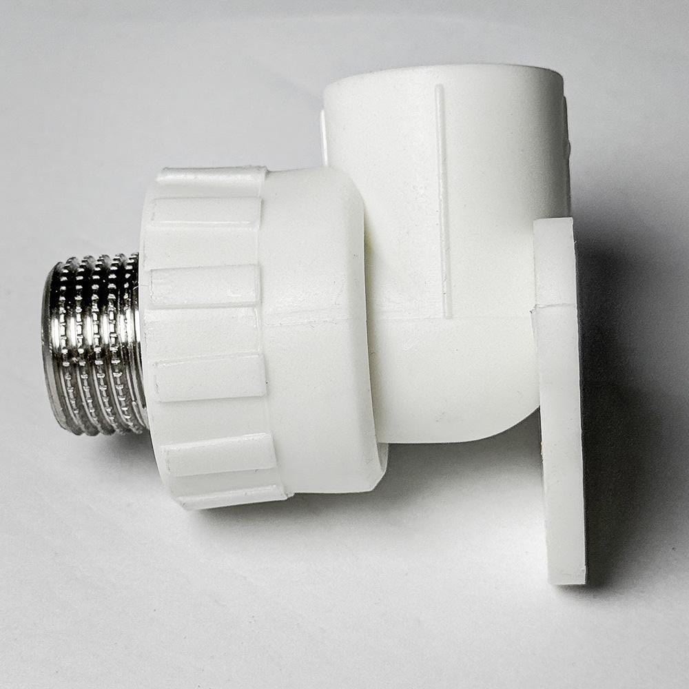 Угол монтажный PP-R SANTAN 20х1/2" с наружной резьбой Белый - фото 2