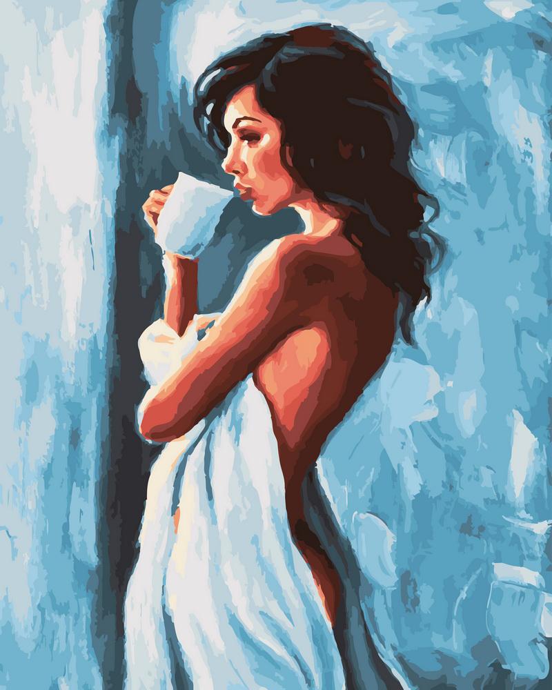 Картина за номерами Brushme Ранок розпочинається з кави 40x50 см без коробки (BK-GX32015)