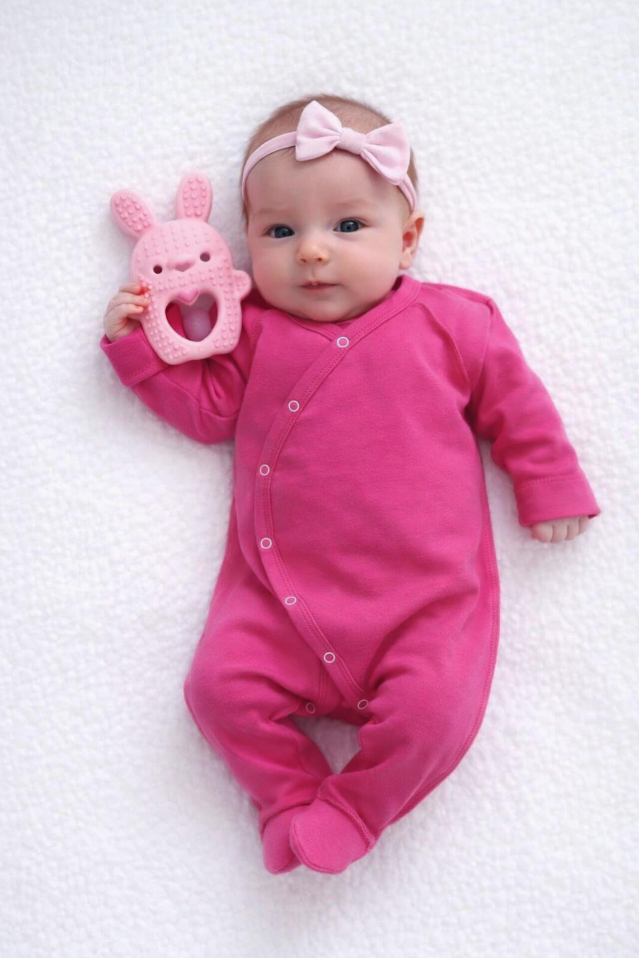 Чоловічок для новонароджених Тімі Текс 56 см Малиновий