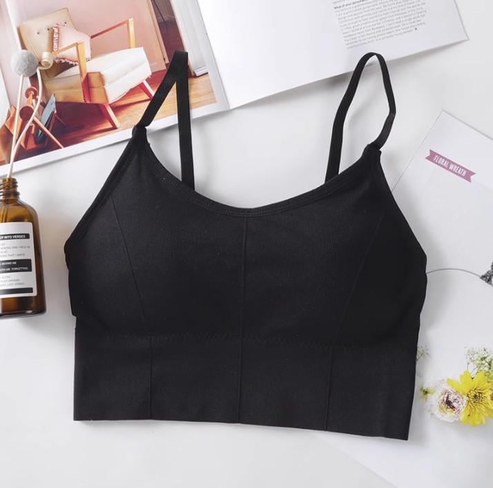 Топ-бюстгальтер с регулирующимися бретелями M Черный