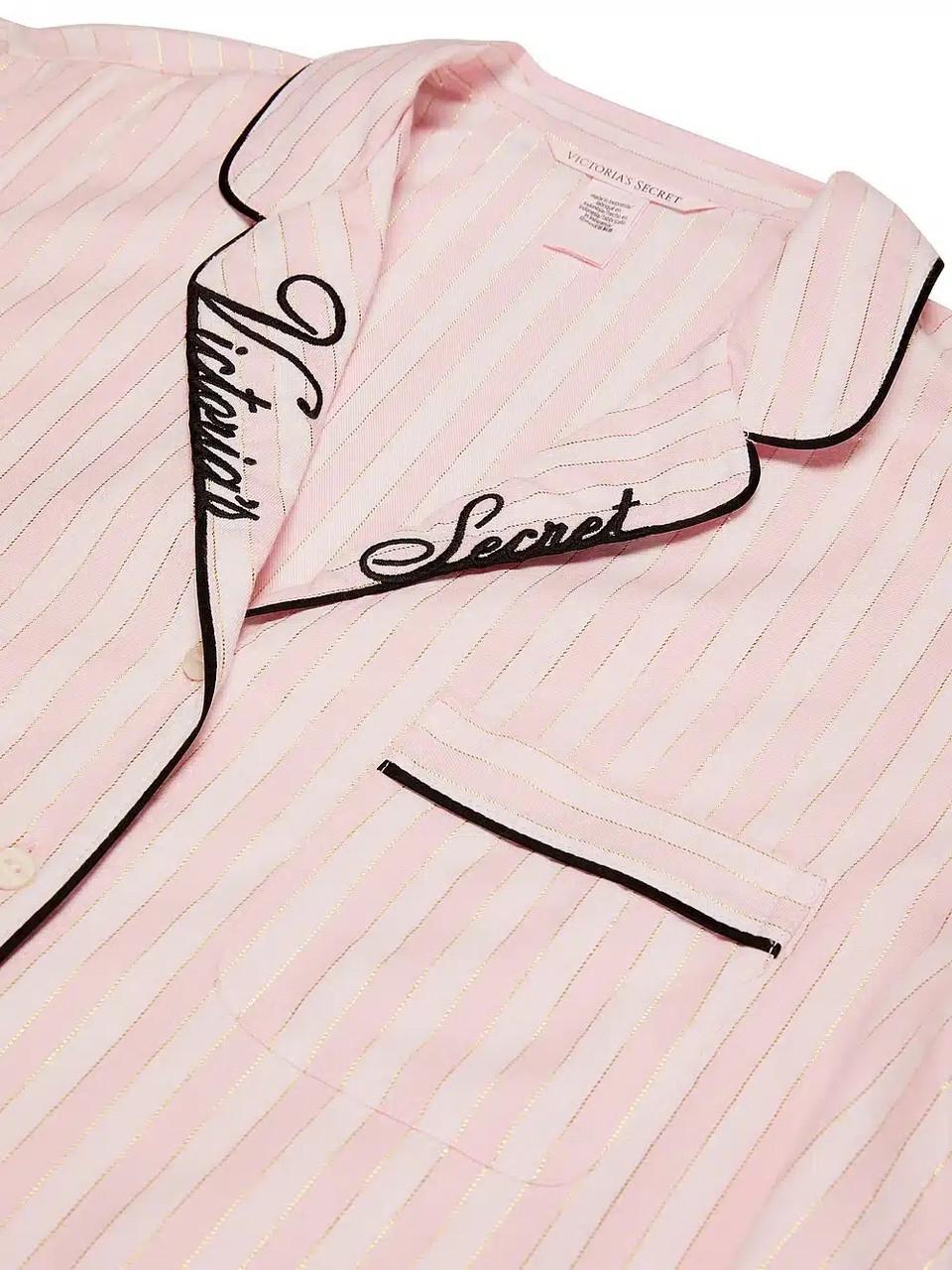 Пижама фланелевая Victoria's Secret рубашка/брюки в полоску L Розовый (2838723211) - фото 3 Пижама фланелевая Victoria's Secret рубашка/брюки в полоску L Розовый (2838723211) - фото 3