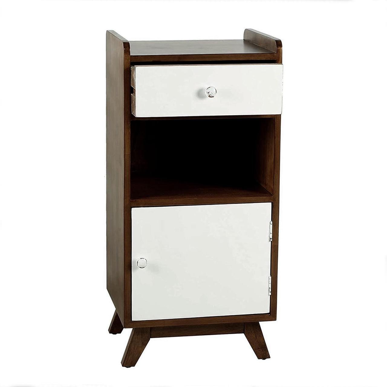 Тумба прикроватная из дерева Алума Мокко/Зефир (ПТМ-00241020)