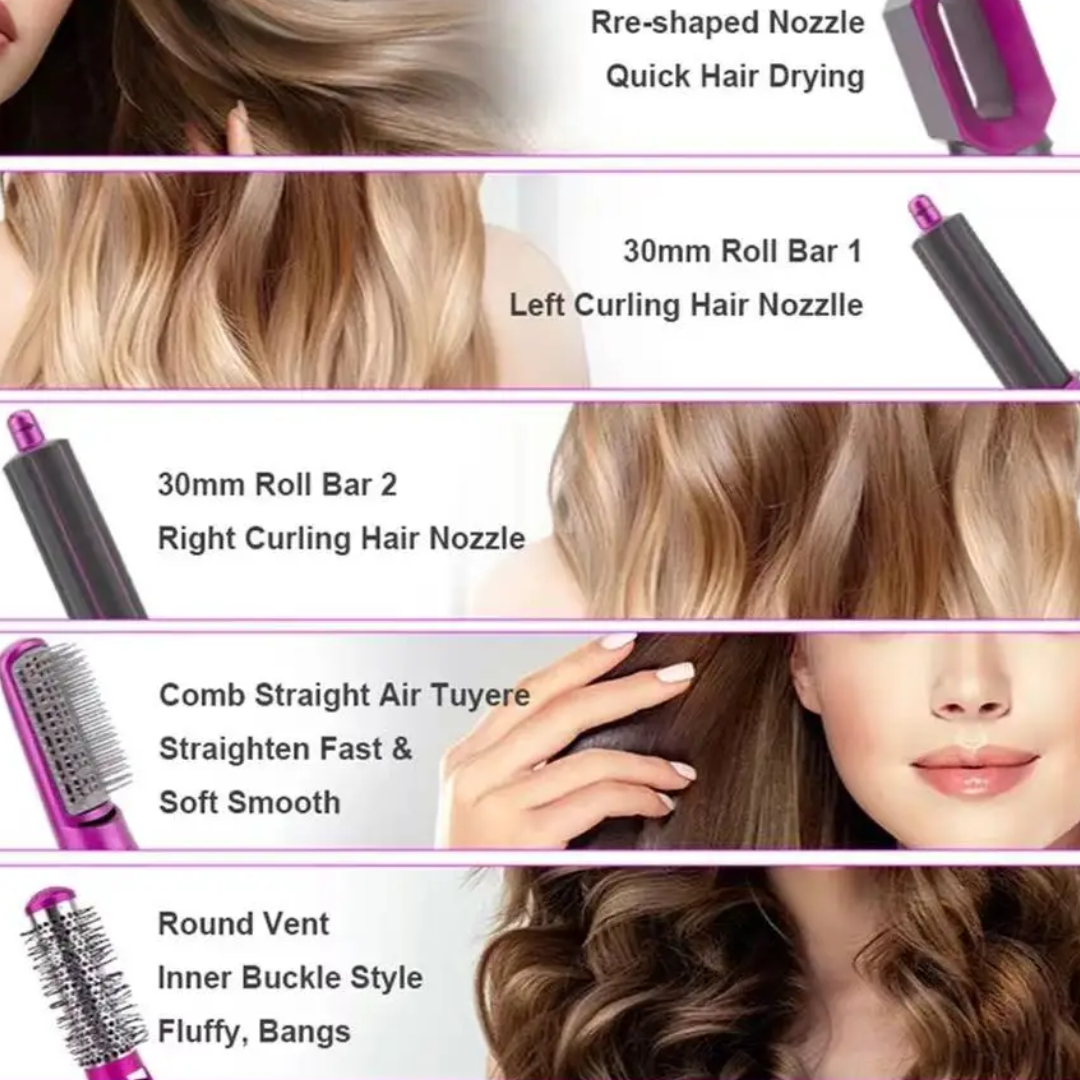 Стайлер фен для волосся HAIR BRUSH Styler Dayson з насадками для укладання волосся 5в1 - фото 8