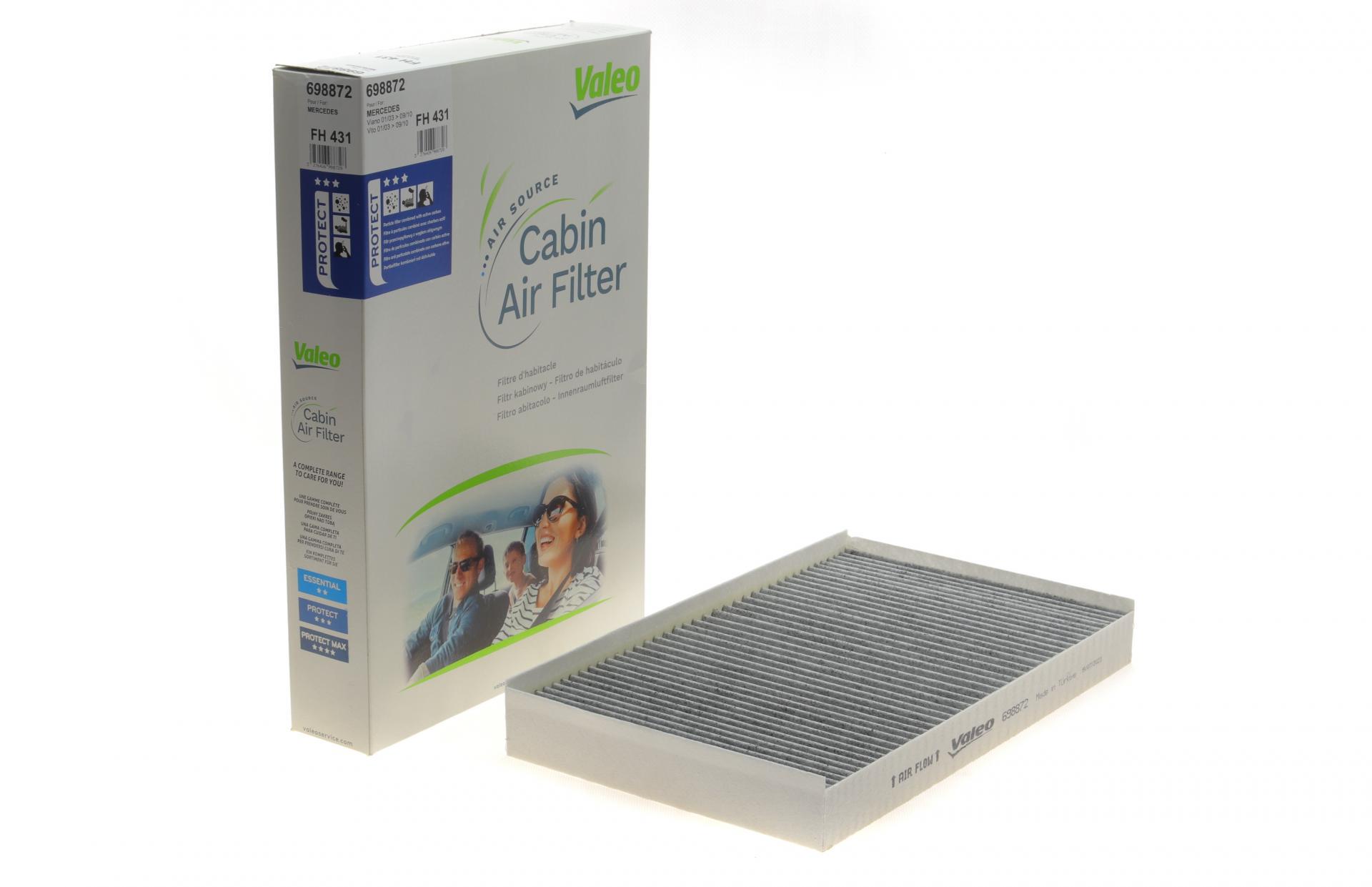 Фильтр салона VALEO для MB Vito W639 03- угольный 698872) Фильтр салона VALEO для MB Vito W639 03- угольный 698872)