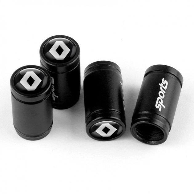Набір ковпачків на ніпель для автомобіля SUNROZ Caps Sports Renault 4 шт. Black Набір ковпачків на ніпель для автомобіля SUNROZ Caps Sports Renault 4 шт. Black