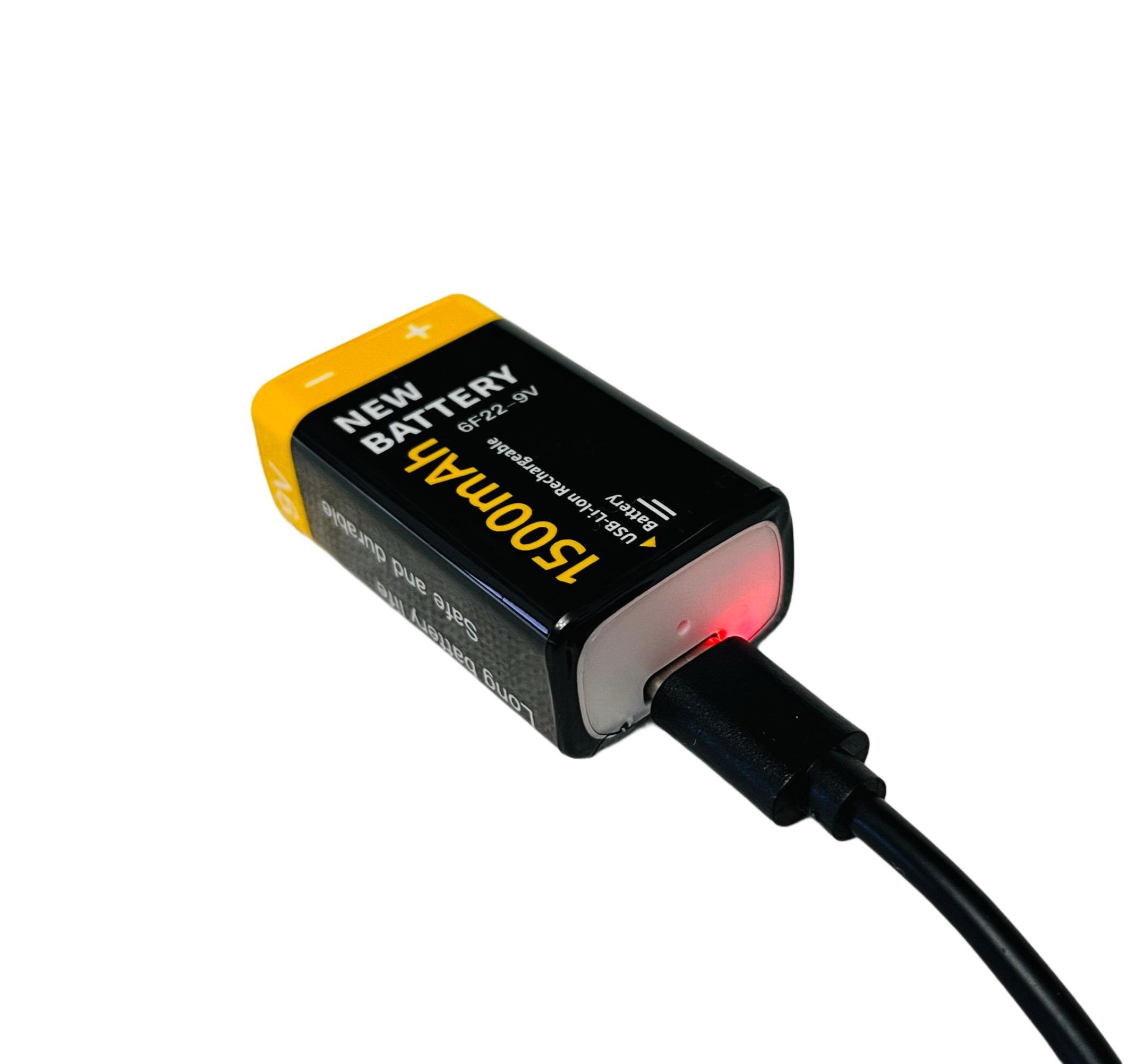 Акумулятор Крона 9 V 1500 mAh Li-Ion з USB зарядкою (6F22) - фото 2