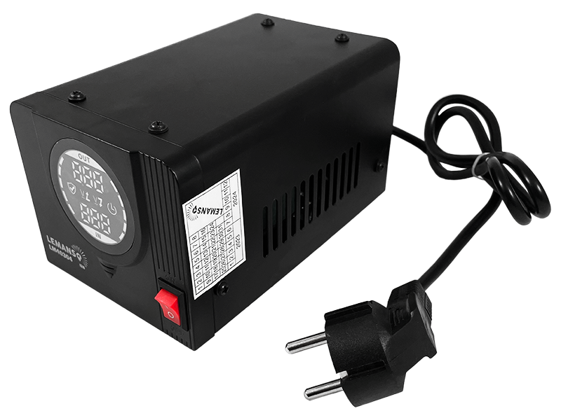 Стабилизатор напряжения Lemanso LM40304 500 VA 300 Вт 170-270 В Черный (7935)