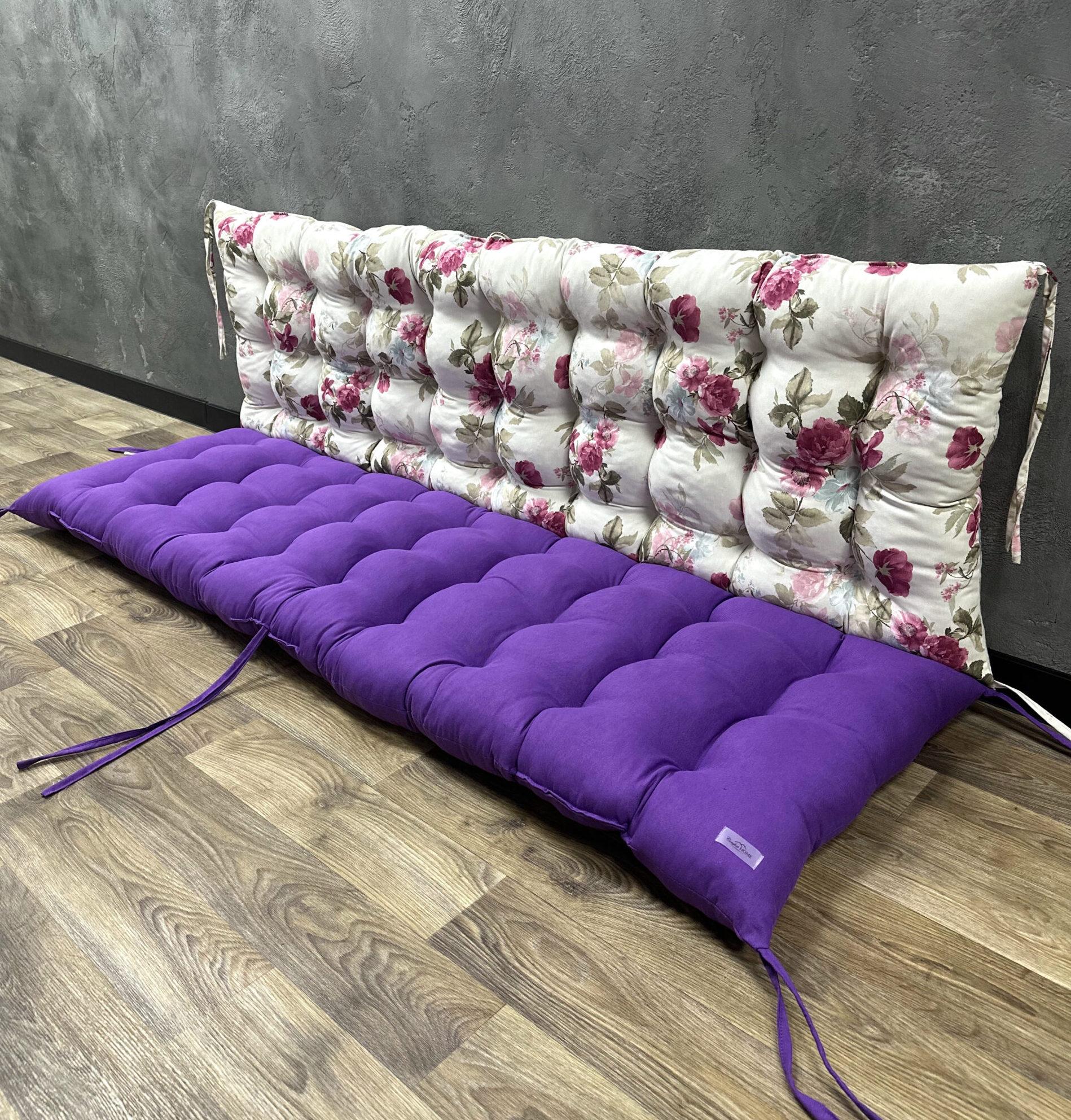 Подушка Comfort Home Tea rose violet на поддоны/качели/каркасы/садовая мебель комбинированная 150х50х50 см