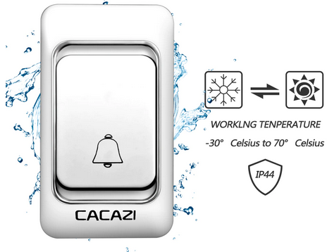 Беспроводной дверной звонок на батарейках CACAZI K01-DC Белый/Серебреный - фото 4