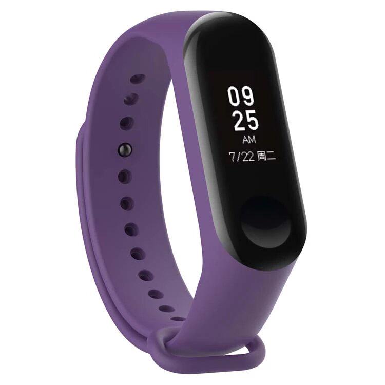 Силиконовый ремешок MRK для фитнес браслета Xiaomi Mi Band 4/3 Фиолетовый (mrk21042046)