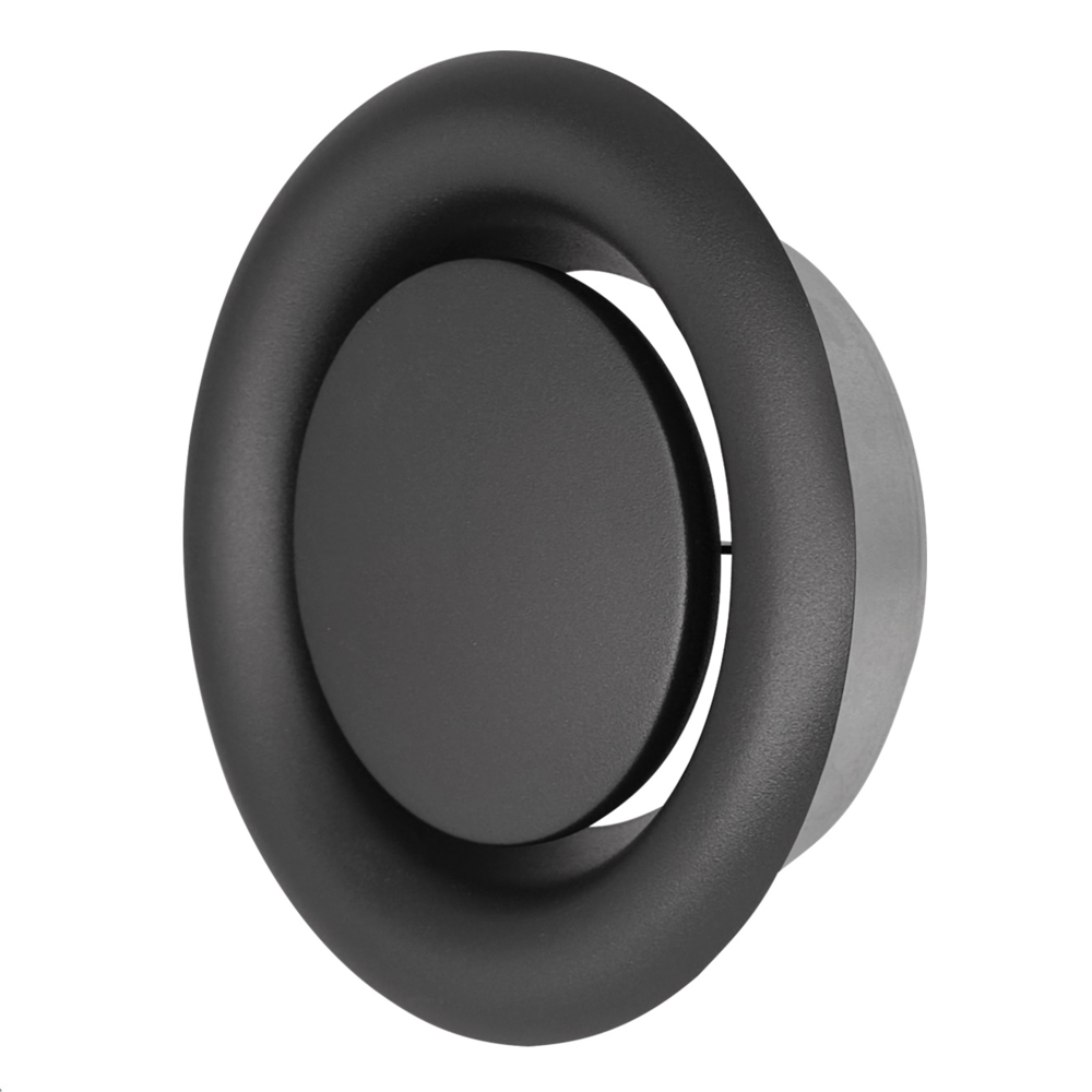 Диффузор металлический Europlast DM100A вытяжной 100 мм Антрацит (80038)