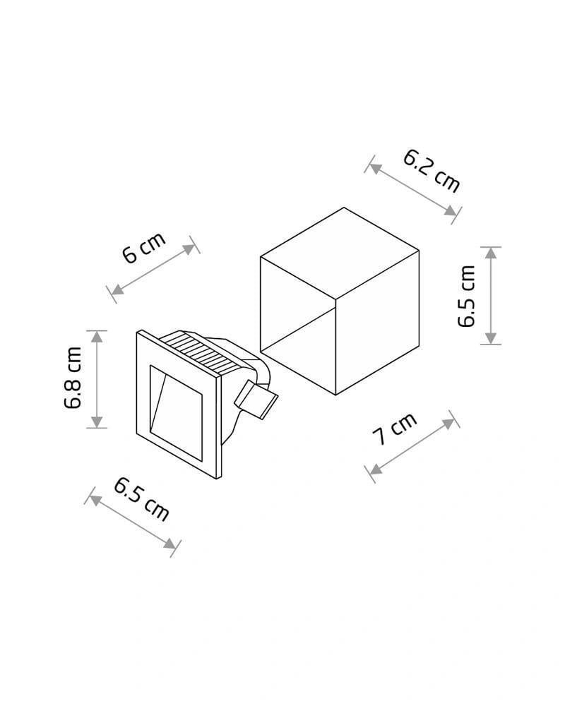 Уличный LED-светильник Nowodvorski 6907 Step 3W 3000K 120 Lm IP44 Серый (28686765) - фото 8