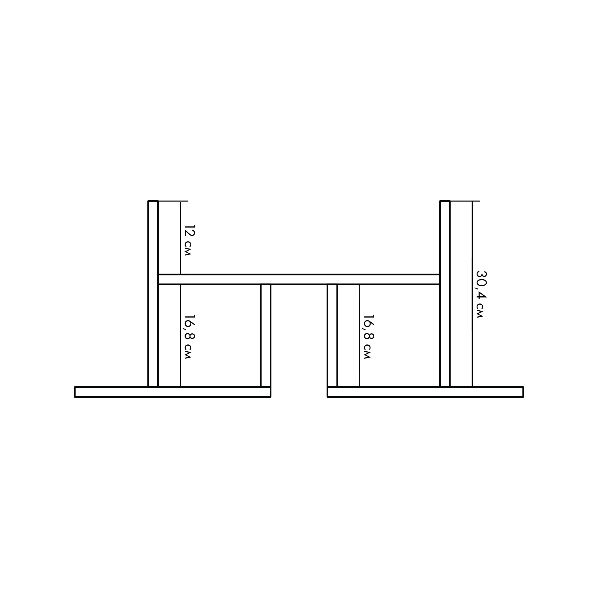 Полка Модесто 73,3х32х18 см Блекрок (54C18) - фото 4