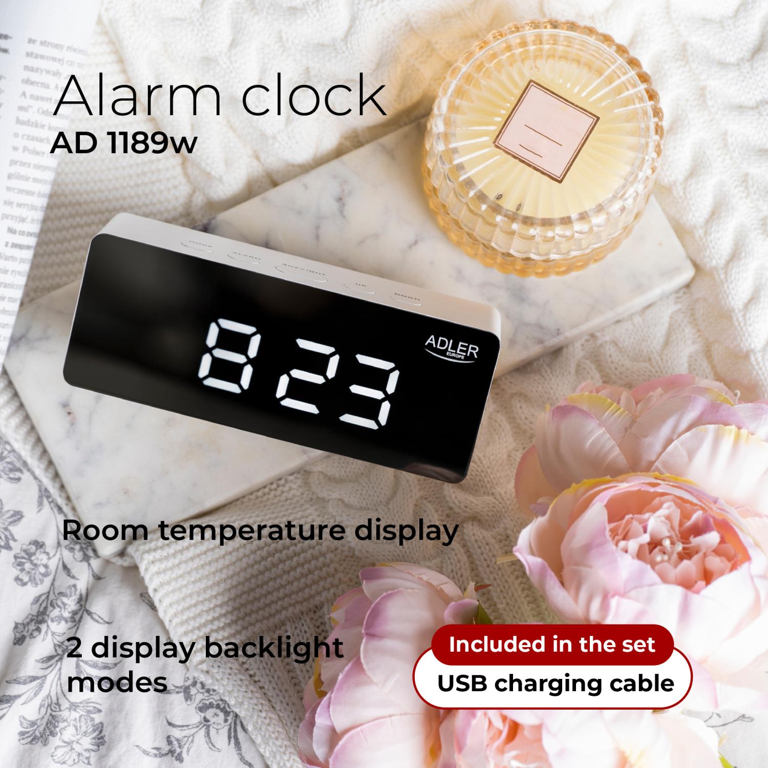 Часы Adler AD 1189 с термометром USB питания 3 режима сигнала (04085) - фото 12 Часы Adler AD 1189 с термометром USB питания 3 режима сигнала (04085) - фото 12