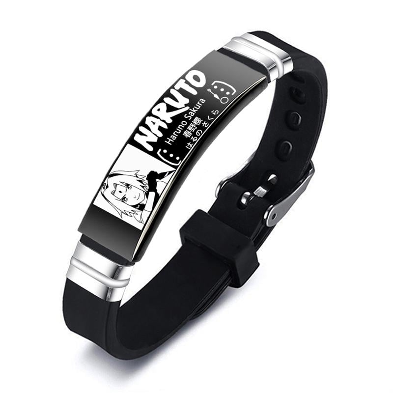 Браслет Haruno Sakura из медицинской стали на силиконовом ремешке 20 см (BSS-100)