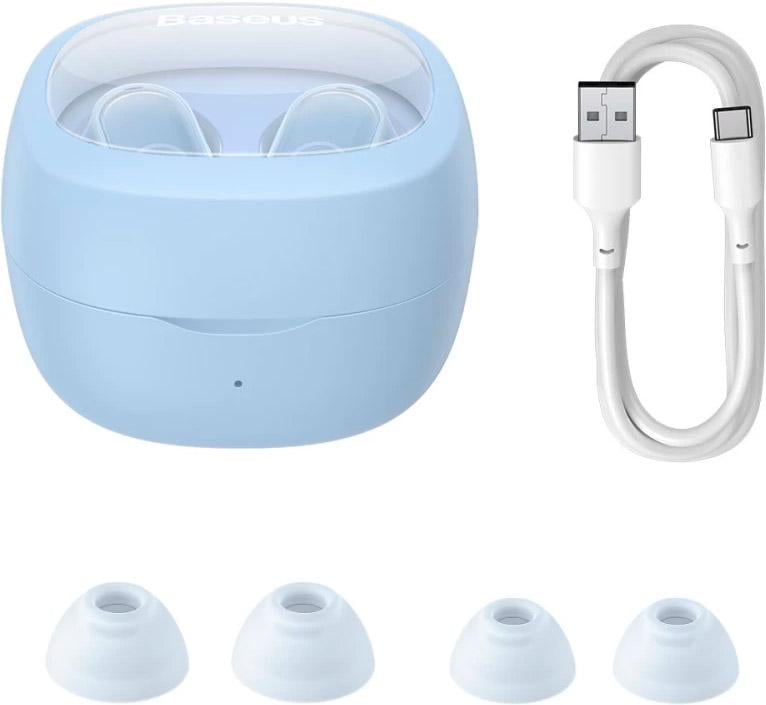 Наушники Baseus Bowie WM02 True Wireless Earphones Blue (NGTW180003) - фото 4 Наушники Baseus Bowie WM02 True Wireless Earphones Blue (NGTW180003) - фото 4