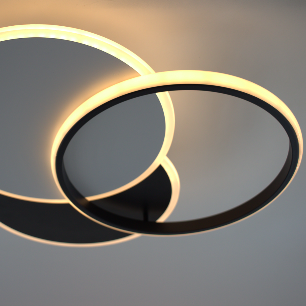 Люстра ESLLSE VEGA TRIPLE 3R с пультом 70 Вт 490х490х60 мм Черно-белый (2608902708) - фото 3