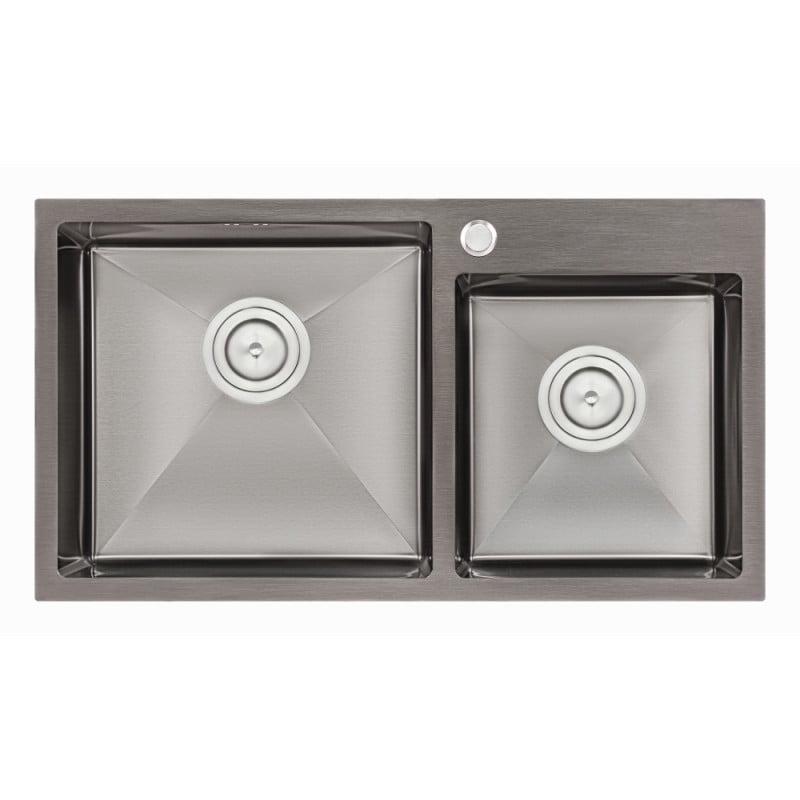 Мойка мухонная Q-tap S7843BL Black 2,7/1,0 мм (QTS7843BRPVD10)