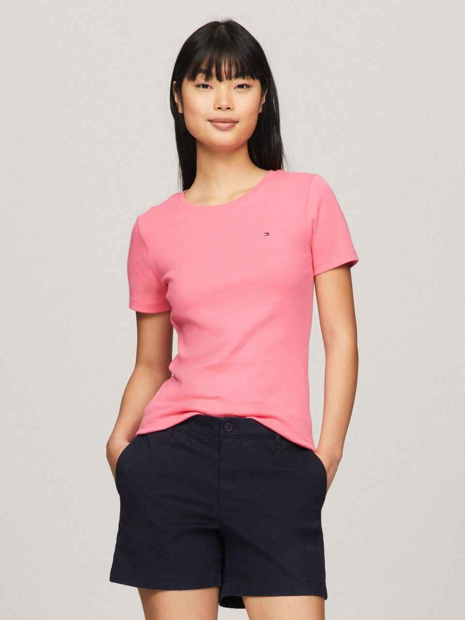 Футболка женская Tommy Hilfiger Crewneck Favorite T-Shirt S Розовый (197232613440)