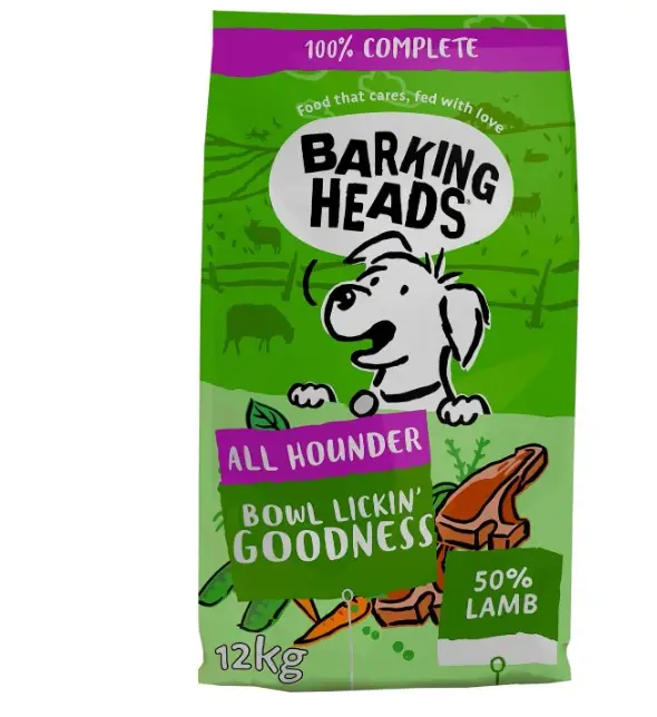 Корм сухой для взрослых собак Barking Heads LAMB ALL HOUNDER BOWL LICKIN' GOODNESS с ягненком 12 кг (24680713)