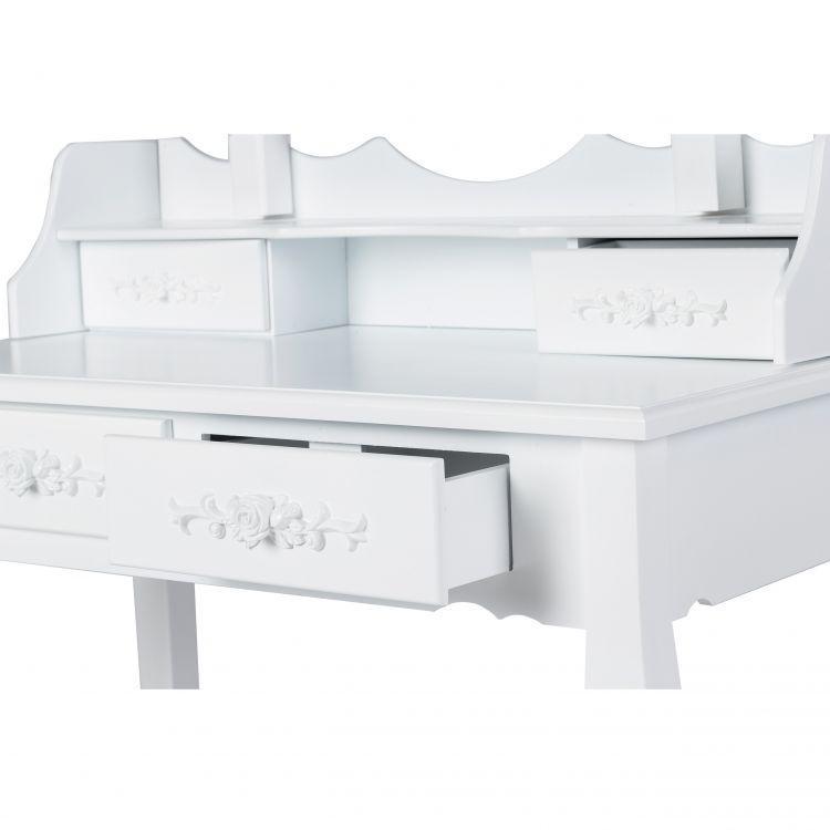 Туалетний столик Wooden Dresser C2 із табуретом Білий (3050) - фото 6 Туалетний столик Wooden Dresser C2 із табуретом Білий (3050) - фото 6