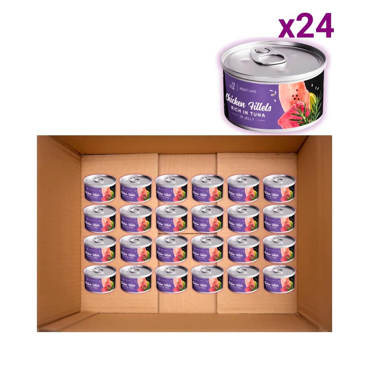 Корм влажный для кошек Savory филе курицы с тунцом в желе 70 г х 24 шт. (P20987) - фото 2