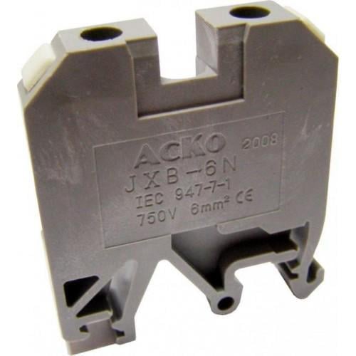 Зажим контактный винтовой АСКО-УКРЕМ JXB 6/35 на Din-рейку Серый (28679326) Зажим контактный винтовой АСКО-УКРЕМ JXB 6/35 на Din-рейку Серый (28679326)