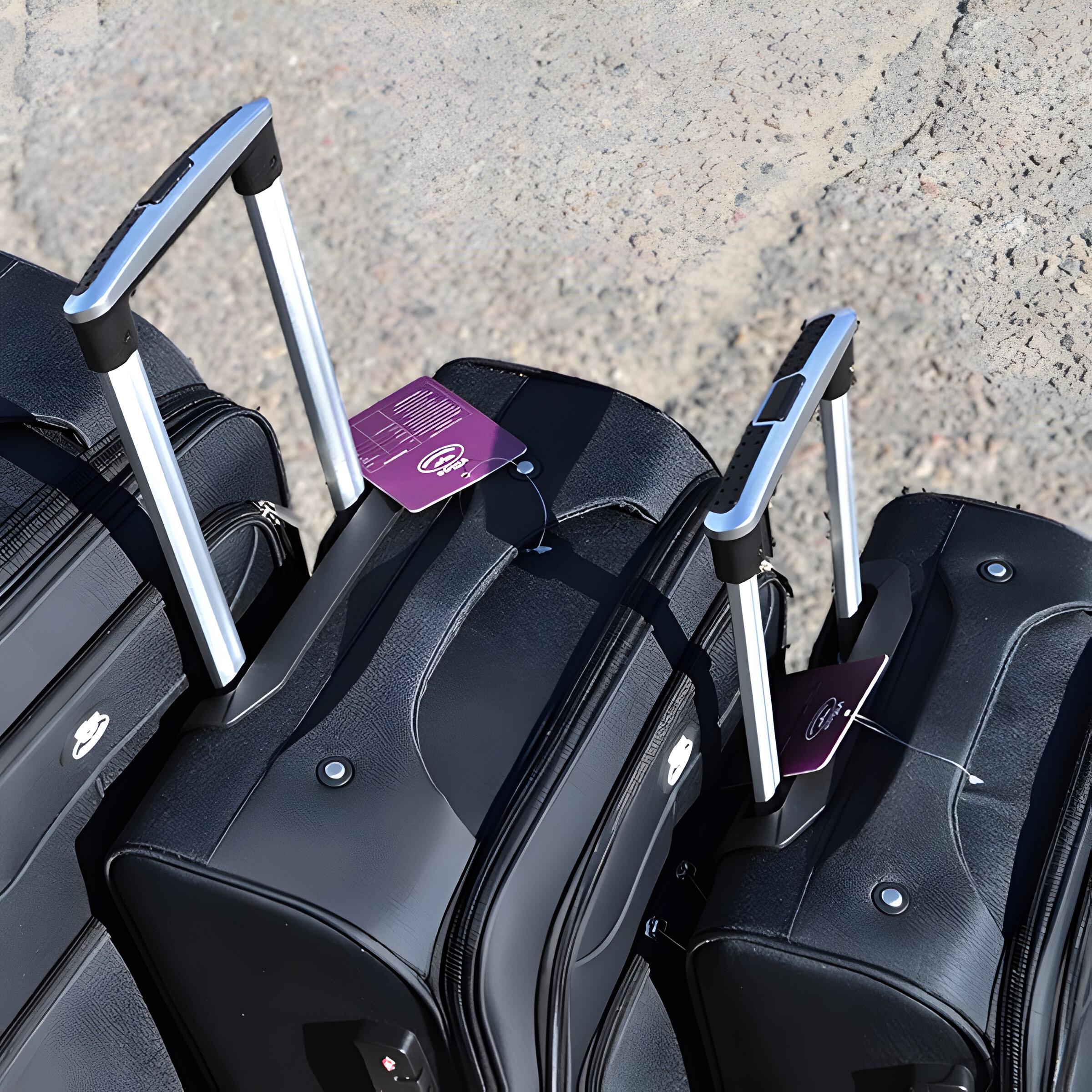 Набір валіз тканинних 3в1 Wings кодовим замком та телескопічною ручкою Чорний (7109) - фото 2