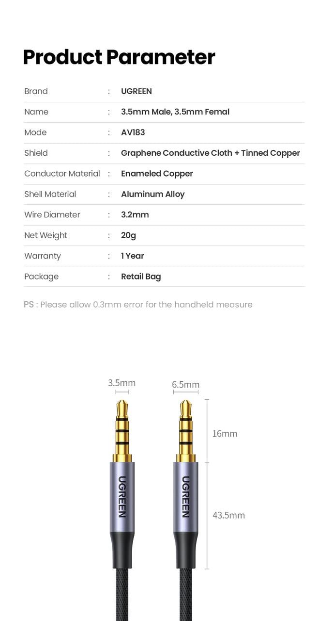 Кабель аудио UGREEN 4 pin TRRS 3,5 мм Hi-Fi профессиональный AUX 1,5 м Black (AV183) - фото 10 Кабель аудио UGREEN 4 pin TRRS 3,5 мм Hi-Fi профессиональный AUX 1,5 м Black (AV183) - фото 10