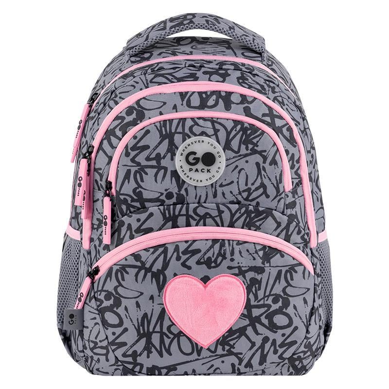 Рюкзак шкільний GoPack Education Fluffy Heart спинка 40 см (GO26-175M-4) Рюкзак шкільний GoPack Education Fluffy Heart спинка 40 см (GO26-175M-4)