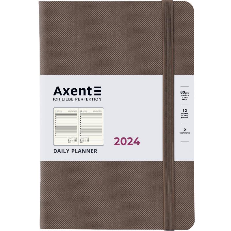 Дневник 2024 Axent Partner Soft Diamond 145х210 мм 184 л. Ореховый (8818-24-56-A)