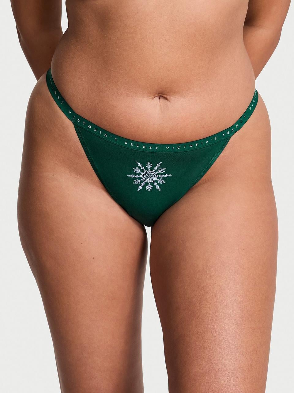 Трусики женские Victoria's Secret Stretch Cotton String Bikini M Зеленый (2447416751423)