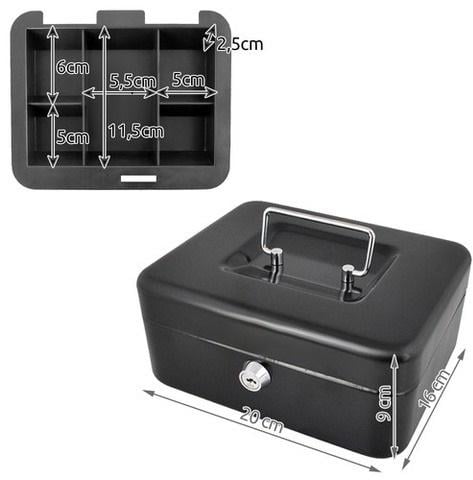 Сейф-каса металевий для грошей/документів для дому та офісу - фото 2